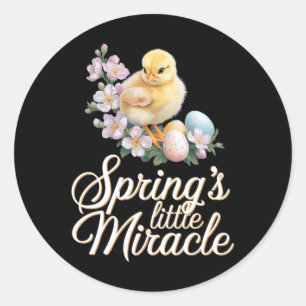 Easter Byby Chicks Classic Round Sticker