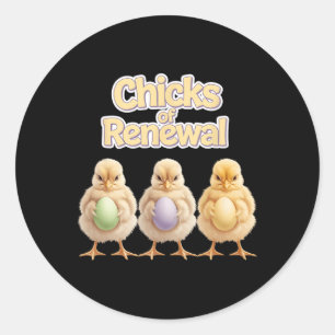 Easter Byby Cute Chicks Of Renewal 1 Classic Round Sticker