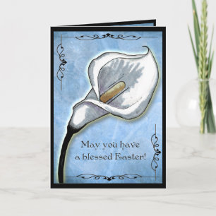 Easter Calla Lily (Personalised) Holiday Card