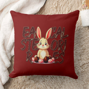 Easter Calories Stories – Funny Bunny - almofada Cushion