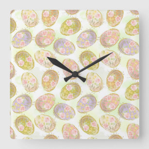 Easter Candy Bulk Square Wall Clock