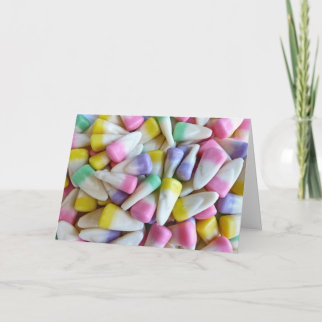 Easter Candy Corn Holiday Card (Front)