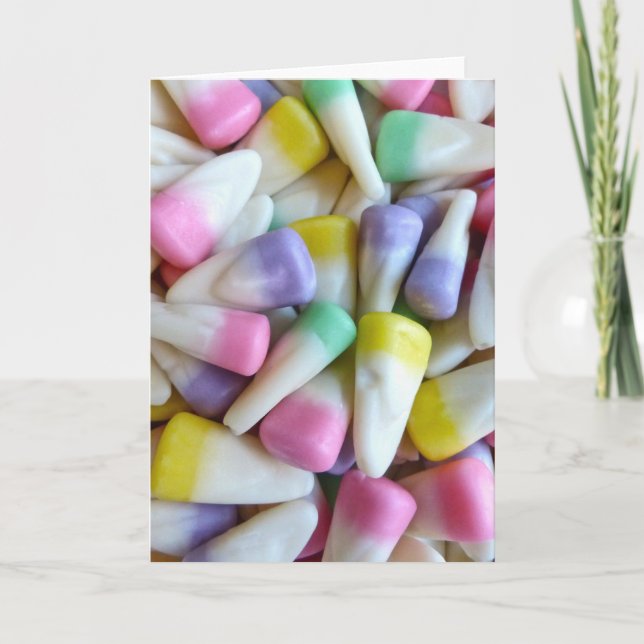 Easter Candy Corn Holiday Card (Front)