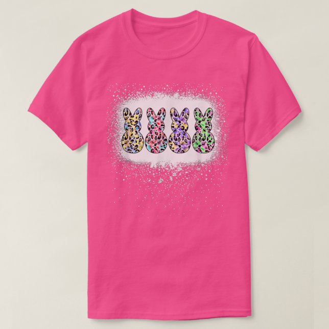 Easter Candy Leopard Bleached Bunny Girl women  T-Shirt (Design Front)