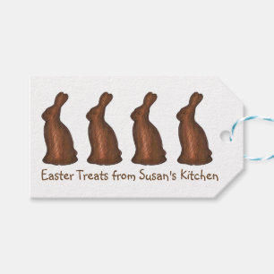 Easter Candy Milk Chocolate Bunny Rabbits Gift Tags