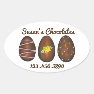 Easter Candy Personalised Chocolate Eggs Sticker