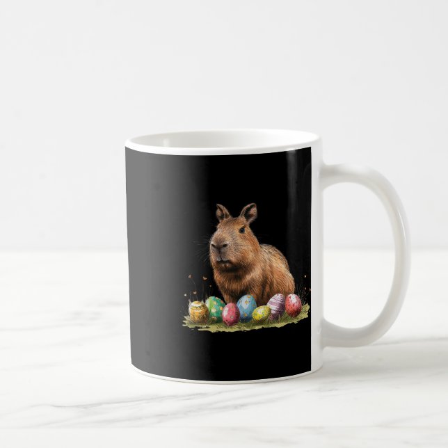 Easter Capybyra Easter Capybyra Happy Easter  Coffee Mug (Right)