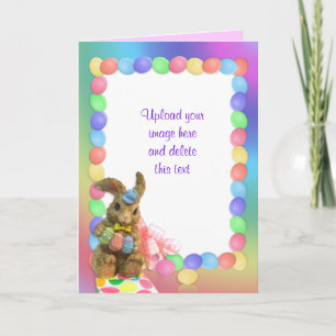 Easter Card bunny rainbow Photo frame
