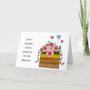 Easter Card, Crate of Roses w/ Deuteronomy Verse Holiday Card