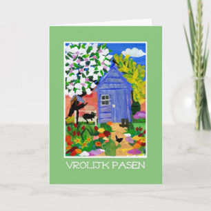 Easter Card Dutch Greeting Spring Garden