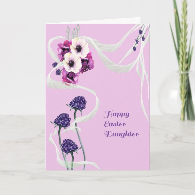 Easter Card for Adult Daughter with Flowers (Front)