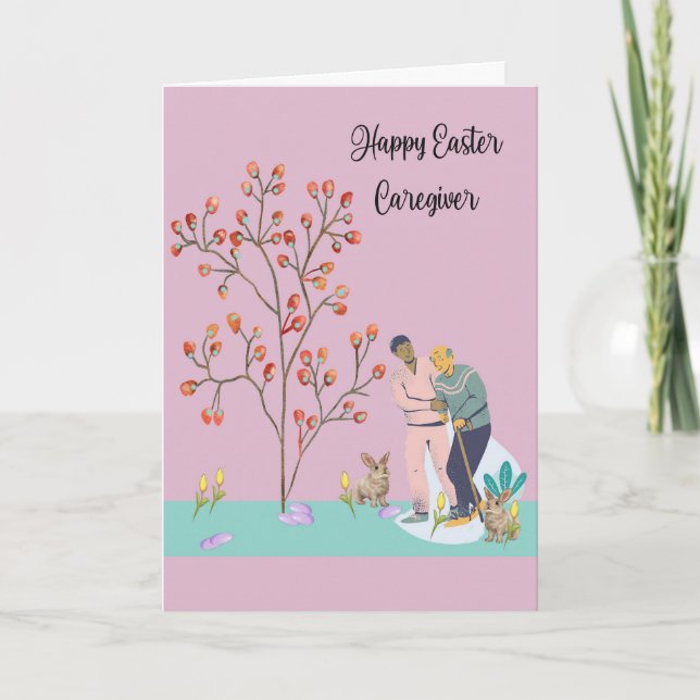 Easter Card for Black Male Caregiver (Front)