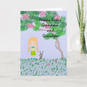 Easter Card for Grandma & Grandpa from Girl