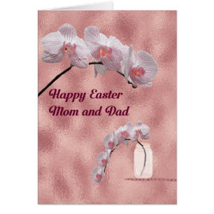 Easter Card for Mom & Dad Orchid Design
