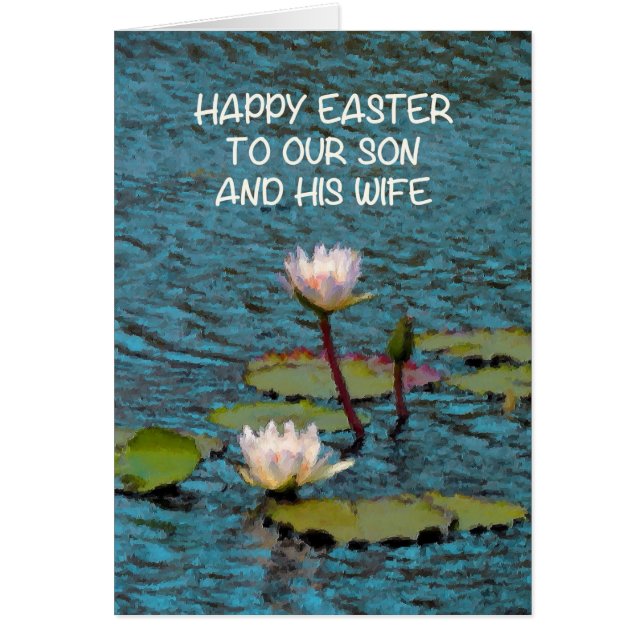 Easter Card for Sun and his Wife Water Lilies (Front)