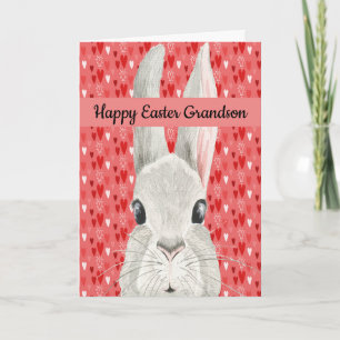 Easter Card for Your Grandson with Bunny