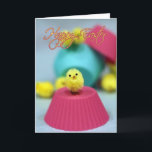 Easter Card Fuzzy Chick<br><div class="desc">It's Called "Waiting For Cake" and he is well he is going to sit on it :)</div>