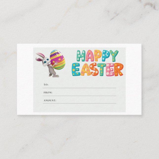 Easter card happy easter bunny (Front)