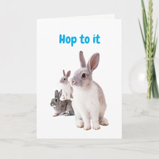 Easter Card-Hop To It Holiday Card (Front)