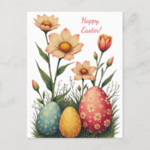 Easter card in soft pastel colours