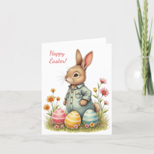 Easter card in soft pastel colours