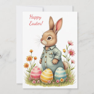 Easter card in soft pastel colours