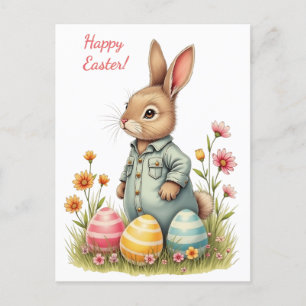 Easter card in soft pastel colours
