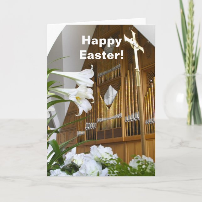 Easter Card - lilies and organ (Front)