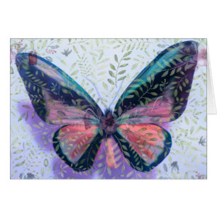 Easter Card with Butterfly Garden Fantasy
