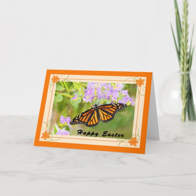 Easter Card with Monarch Butterfly (Front)