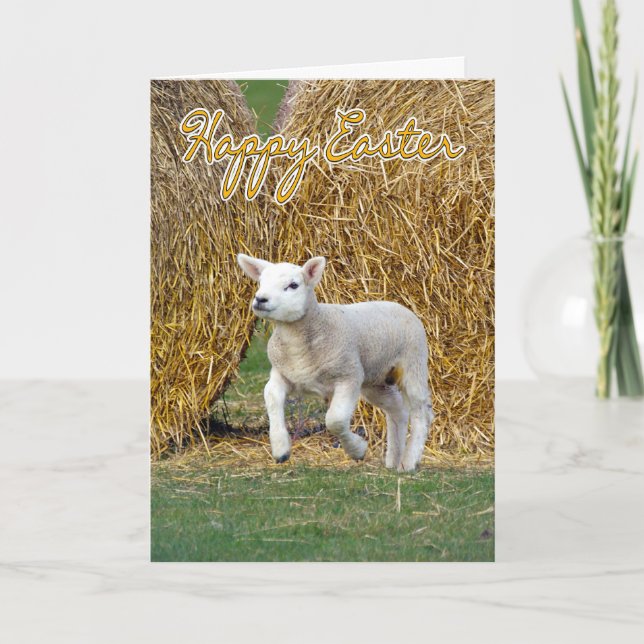 Easter Card With Spring Lamb (Front)