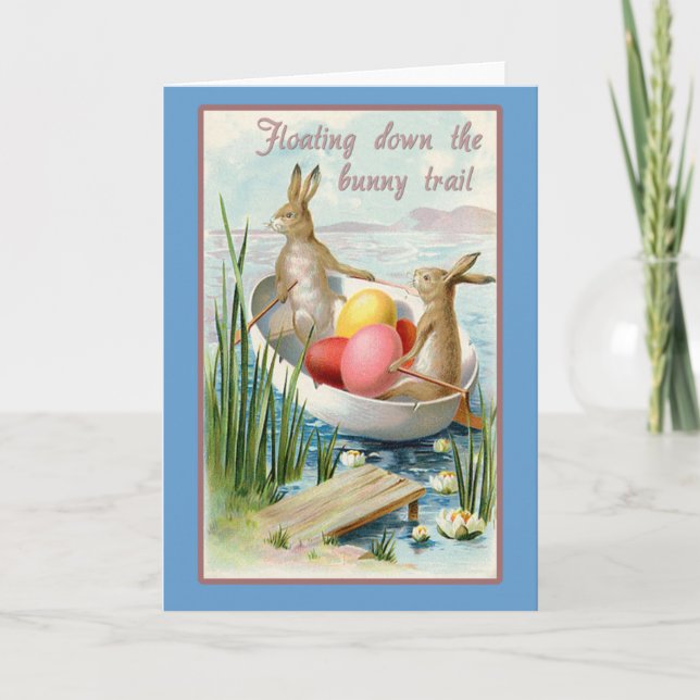 Easter Card with Vintage Illustration (Front)