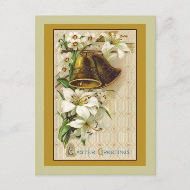 Easter Card with Vintage Illustration (Front)