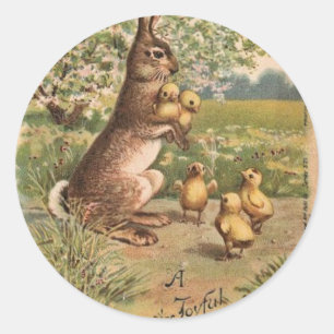EASTER CARDS CLASSIC ROUND STICKER