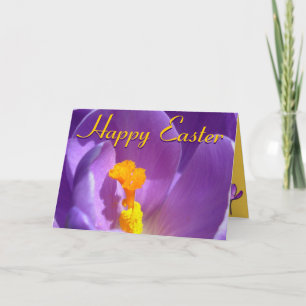 Easter Cards Crocus Flowers Custom Greeting Card