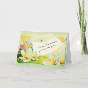 Easter Cards: When God gives us parents like you Holiday Card