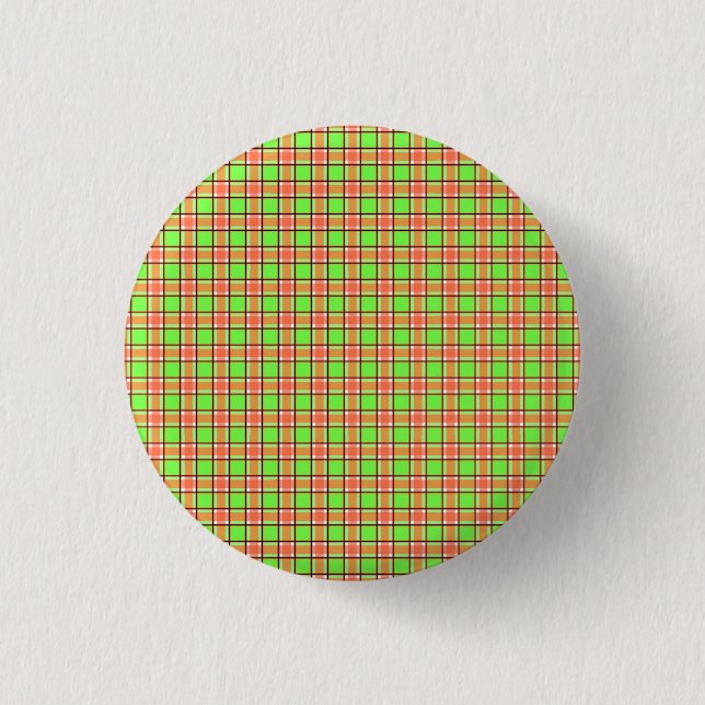 Easter Carrot Colours Plaid Pattern 3 Cm Round Badge (Front)