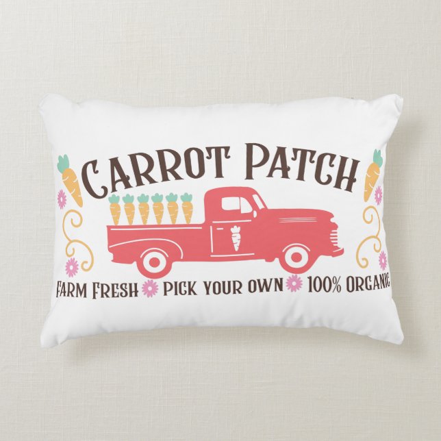 Easter Carrot Patch Home Decor  Decorative Cushion (Front)