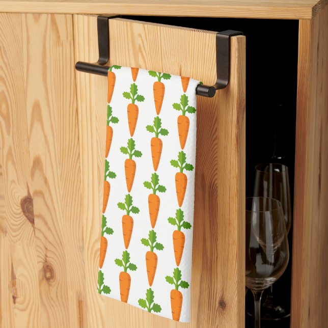  Easter Carrot Pattern Seasonal Decor   Tea Towel (Thirds Fold)