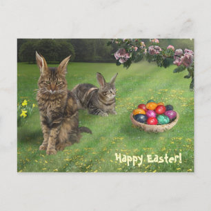 Easter Cat-Bunnies ;-) 😽🐰 Holiday Postcard