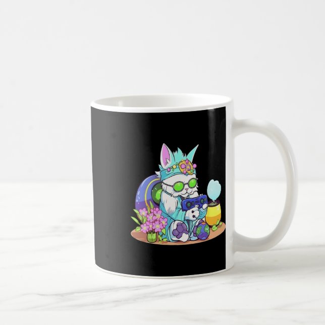 Easter Cat Bunny Funny Gamer Video Game Boys Girls Coffee Mug (Right)