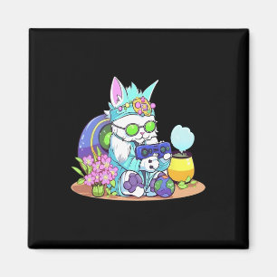 Easter Cat Bunny Funny Gamer Video Game Boys Girls Magnet