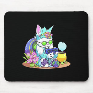 Easter Cat Bunny Funny Gamer Video Game Boys Girls Mouse Mat