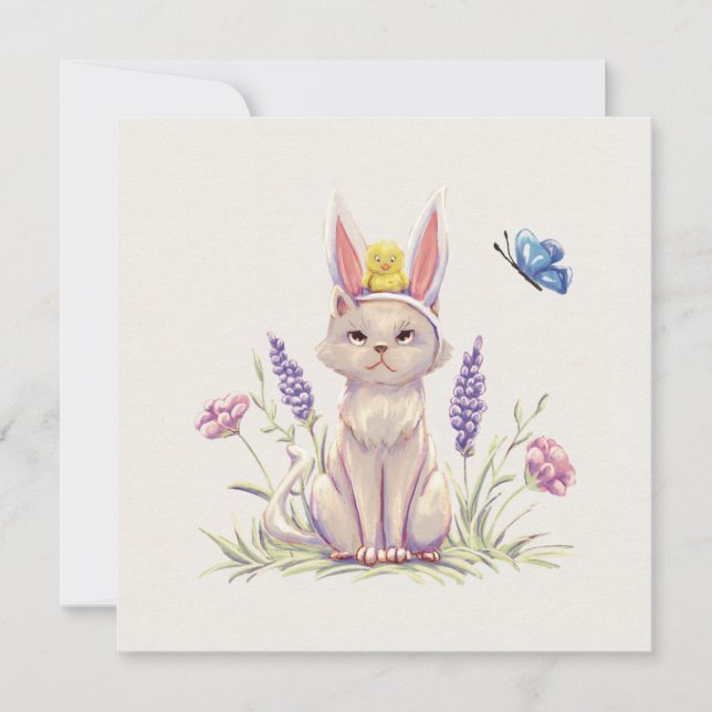 Easter Cat Card (Front)