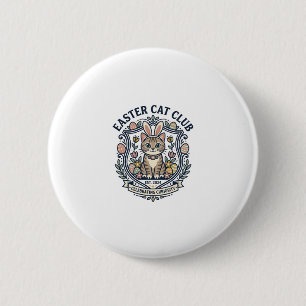 Easter Cat Cat Graphic Tee Art - Easter Cat Club_1 6 Cm Round Badge