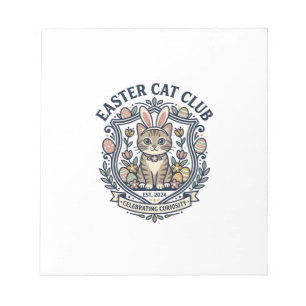 Easter Cat Cat Graphic Tee Art - Easter Cat Club_1 Notepad