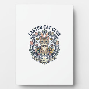 Easter Cat Cat Graphic Tee Art - Easter Cat Club_1 Plaque