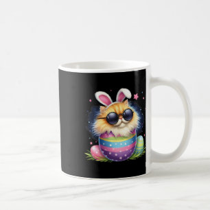 Easter Cat With Bunny Ears Easter Day Egg Hunting Coffee Mug