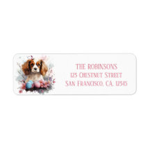 Easter Cavalier King Charles  Eggs and Flowers -  