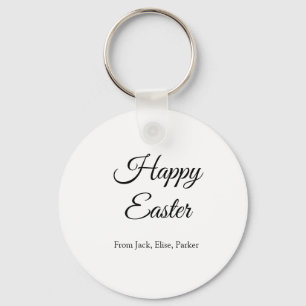 easter celebration add QR photo happy easter Key Ring